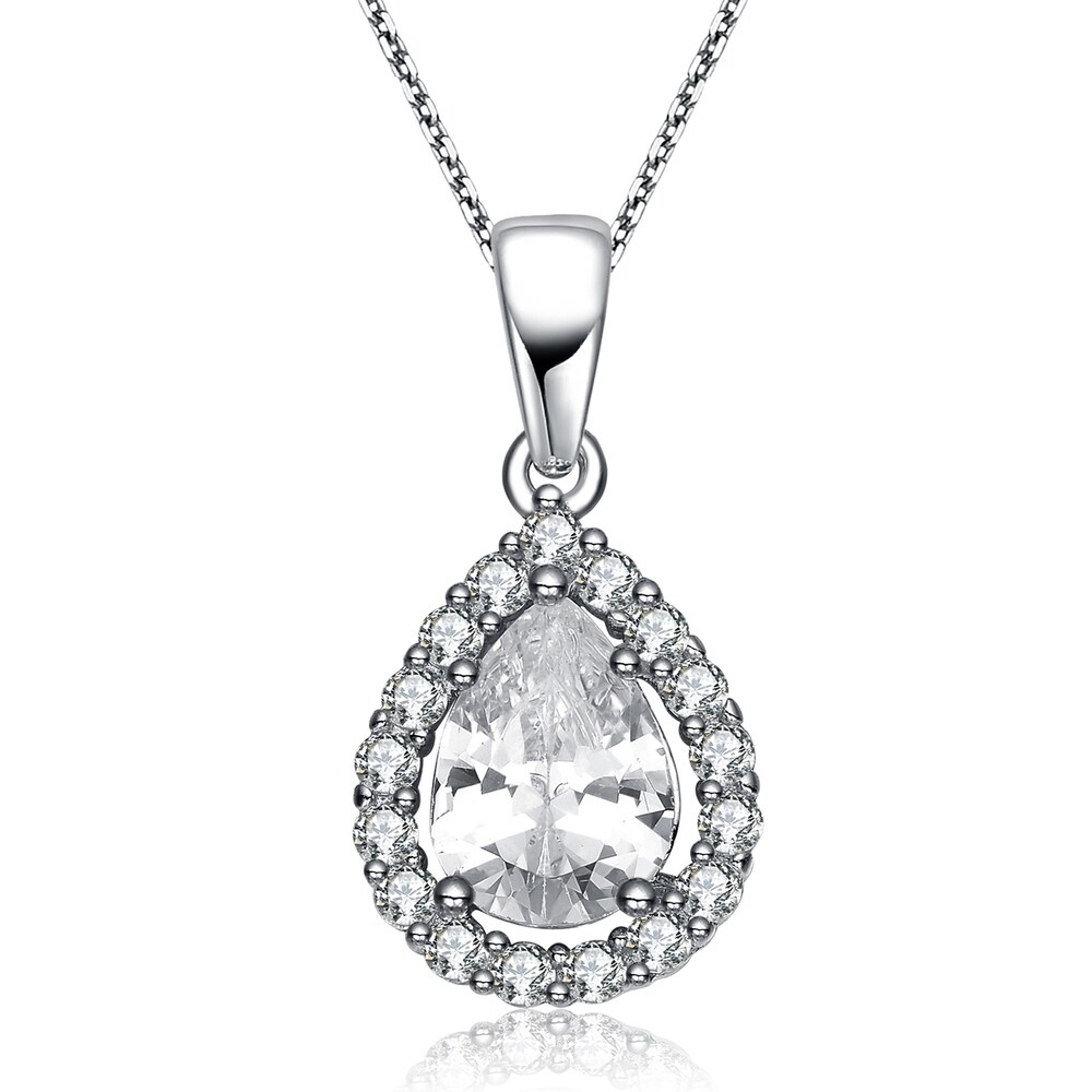 CUBIC ZIRCONIA NECKLACE PHOENIX JAYY 'CLASSIC SUNRAY' RHODIUM PLATED CUBIC ZIRCONIA NECKLACE PHOENIX JAYY 'CLASSIC SUNRAY' RHODIUM PLATED